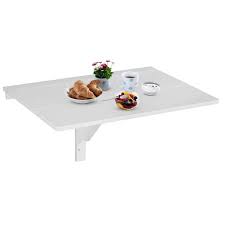 Lavabo rabattable en 2 parties lavabo rabattable en 2 parties peu encombrant pour les plus table cuisine rabattable but. Costway Table De Cuisine Rabattable Bureau Murale Pliante Meuble De Cuisine En Bois Pour Salle A Manger Chambre Salon Blanc Cdiscount Maison