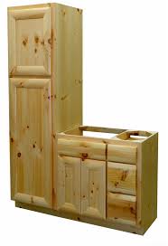 Choose from a variety of hickory, cedar log, and barnwood bathroom furniture until you find the perfect northwoods. Knotty Pine Half Log Vanity W Linen Cabinet Log Home Vanity The Log Furniture Store