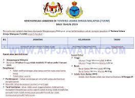 For more information and source, see on this link : Pengambilan Parajurit Muda Tentera Udara Diraja Malaysia Tudm Appjawatan Malaysia