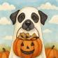 Retro Dog Ghost – Acrylic on Canvas