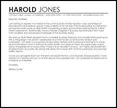 Junior Business Analyst Cover Letter Sample Cover Letter Templates Examples