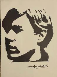 Andy Warhol Self Portrait Signed Mixed Media Drawing COA