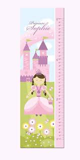 Princess Growth Chart Personalized Canvas Princess And