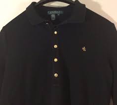 Black And Gold Ralph Lauren Polo Shirt Lauren Ralph Lauren Womens Black 3 4 Polo Shirt M Medium With 5 Golden Button Ralph Lauren Polo Shirt Women
