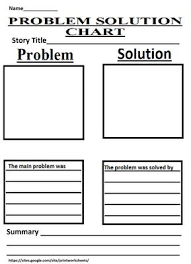 Problem And Solution Chart That Pushes Kids To Write