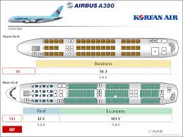 Airbus A380 Cabin Configuration Airbus A380 Korean Air