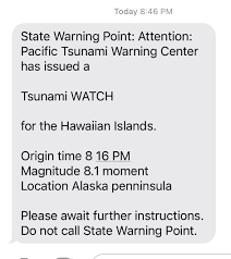 A tsunami watch was issued for hawaii on wednesday evening following a large earthquake off the alaska peninsula. Mwer1usjruqv2m