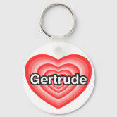 I love Rhonda. I love you Rhonda. Heart Keychain