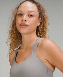 NWT Lululemon Like a Cloud Longline Bra *Light Support, D/DD Cup Gull Grey  Sz