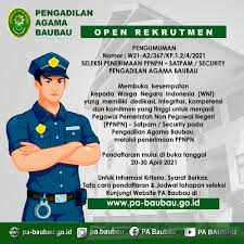 Contoh surat lamaran menjadi satpam. Open Rekrutmen Pegawai Pemerintah Non Pegawai Negeri Ppnpn Satpam Security Pengadilan Agama Baubau Pengadilan Agama Baubau
