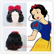Snow white & the huntsman hair : Princess Snow White Hair Wig Short Black Curly Cosplay Anime Wig For Girl Women Aicos Fullwig Halloweencosplayeve Snow White Hair Wig Hairstyles Black Curly