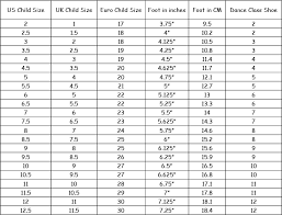 size chart for toddler ballet shoes target junior sizing