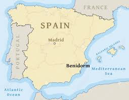 Click on the portugal and spain to view it full screen. Benidorm Map Location Locate City On Map Of Spain For News Royalty Free Cliparts Vectors And Stock Illustration Image 122502172
