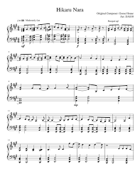Hikaru Nara Your Lie In April Op 1 Sheet Music For Piano Download Free In Pdf Or Midi Your Lie In April You Lied Sheet Music