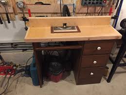 Router Table Using An Old Desk Woodworking At Home Modern Outdoor Chairs Woodworking