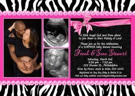 Couples Photo Pink Zebra Baby Shower Invitations Www Poshnchi Baby Shower Invitations Ultrasound Zebra Baby Shower Invitations Baby Shower Invites For Girl