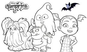 Vee invites her class over for a party full of spooky surprises. Vampirina Coloring Pages Printable Coloring Pages For Kids