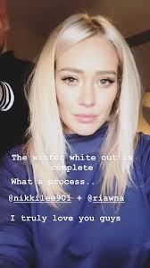 Get a 26.000 second blonde woman dyes her hair stock footage at 25fps. Hilary Duff Just Dyed Her Hair Winter White It Looks So Good Hilary Duff Hair Blonde Hair Looks Bleach Blonde Hair