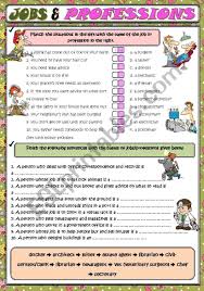 Jobs And Professions Worksheet Teaching English Grammar Learn English English Lessons