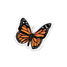 The Monarch Butterfly Sticker Blank Tag Co Animal Stickers Homemade Stickers Bubble Stickers