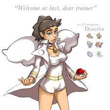 ART] [OC] I drew our newest Champion: Diantha! Which Champion should be  next? : r/pokemon