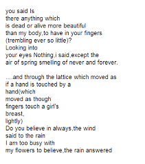 You Said Is E E Cummings Poems Poetry Words