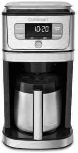 This fully automatic coffee maker with timer automatically grinds the correct amount of coffee, dispenses the grounds into the filter basket and brews up to 12 cups of delicious hot coffee. Amazon Com Cuisinart Dgb 850 Fully Burr Thermal Grind Brew Automatic Coffeemaker 10 Cup Silver Kitchen Dining