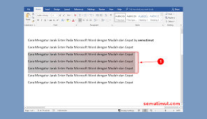 3 Cara Mengatur Jarak Enter Spasi Baris Di Microsoft Word Semutimut Tutorial Hp Dan Komputer Terbaik