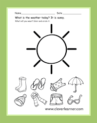 The Weather Today Is Sunny Preschool Weather Activity Preschool Weather Worksheet Weather Worksheets Preschool Weather Weather Activities Preschool