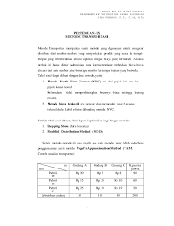Perhitungan biaya transportasi metode stepping stone. Pdf Bahan Kuliah Riset Operasi Manajemen Fe Universitas Prima Indonesia Pertemuan Ix Metode Transportasi Venda Vinata Academia Edu