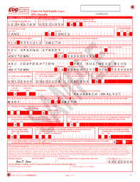 Paid Family Leave Form Sample Fill Online Printable