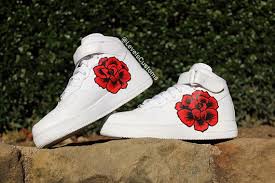 Nike Air Force 1 Rose Custom Etsy Custom Nike Shoes Shoes Custom Shoes