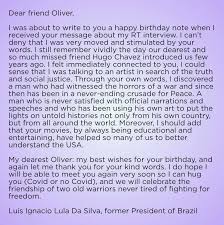 Discover words with letters and length filters. Oliver Stone Very Moved To Receive This Letter From Lula On My Birthday He S A Lion And They Ll Never Muffle His Roar Facebook