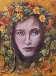 My latest painting. I would like to know, what she is telling you? Acrylics 