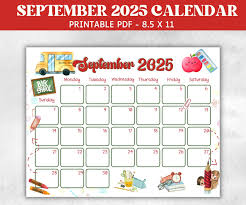 Kid September 2025 Calendar, Printable 2025 Calendar, Homeschool Preschool  Calendar Board, Children Monthly Planner, Back to School Calendar – The  Hustling Cat Lady