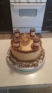 21st Birthday Cake With Liquor Bottle On Top Hennessey Infused Cake With Mini Henney Bottles On Top Drunken Desserts Liquor Cake Homemade Cakes