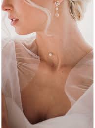 "Pénélope" collier de mariée avec perle eau douce simple et discret