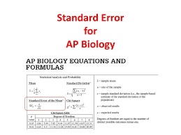 Standard Error For Ap Biology Ppt Download