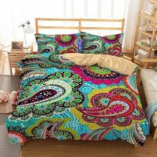 Bohemian & eclectic bedding : Household Items 3 Piece Set Theme Bohemian Style Print Set Various Size Bedding Bedding Sets Mr Koala Bedding Sets Bed Linen Design Bedroom Design
