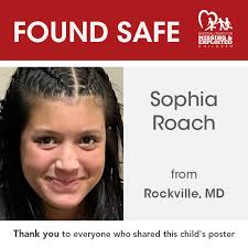 Update: Officials seek public's help finding Sophia Roach, 15, last seen  July 11 in Rockville