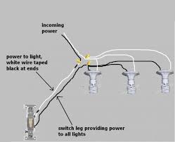 On the last fixture, lead the outgoing wire down the wall to the junction box for the light switches, allowing an additional 8 inches of wire. Th 4227 Wiring 4 Lights To One Switch Free Diagram
