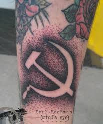 The hammer and sickle was adopted as the official symbol of the soviet union in 1922. Hammer And Sickle Negative Space Dots Tattoo By Paul Bachman At Mind S Eye Tattoo 2 In Allentown Pa Https Www Facebook Com Dot Tattoos Tattoos Eye Tattoo