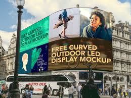 Free Curved Outdoor Led Display Mockup Display Mockup Free Mockup Mockup