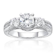 Simulants are distinct from synthetic diamonds, which are actual diamonds having the same material properties as natural diamonds. Brilliance Fine Jewelry Sterling Silver Round Simulated Diamonds With Channel Set Stones Ring Walmart Com Walmart Com