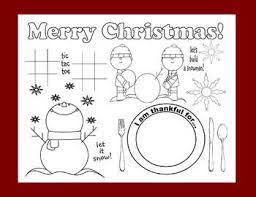 Enjoy the elegance of each uniquely beautiful ornament as you color these christmas coloring placemats. Merry Christmas Holiday Placemat Kids Coloring Page Art Activity