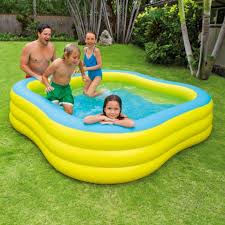 Piscine Gonflable Carree Hublot Jaune Piscine Gonflable Piscine Pour Enfant Piscines Pour Enfants