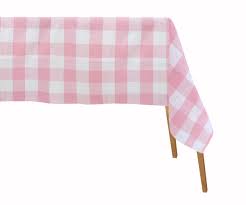 Baby Pink Checked Tablecloth Checkered Tablecloth Plaid Tablecloth Table Cloth