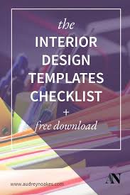The Interior Design Templates Checklist Audrey Noakes Interior Design Template Interior Design Sketches Template Design