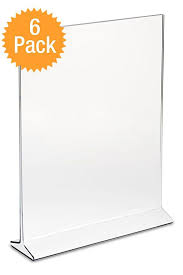 Displaypros 5 X7 Acrylic Sign Holder Clear Plastic Table Menu Holder Card Display Table Tent Upright Ad Pho Picture Frame Display Table Tents Acrylic Sign