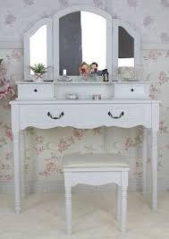 Grosser Schminktisch 3 Spiegel Frisierkommode Frisiertisch Kosmetiktisch Hocker 2 Frisiertisch Kosmetiktisch Schminktisch